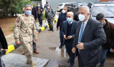 محافظ بيروت تفقد وخير المستشفى الميداني المصري وعقد اجتماعا بإزالة مادة ASBESTOS