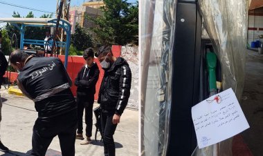 ختم إحدى المحطات  بالشمع الاحمر لاحتكار صاحبها كمية كبيرة من مادة البنزين