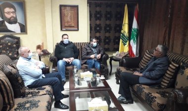 الحزب  عرض مع وفد من فلسطين حرة في صيدا للتطورات الفلسطينية واللبنانية
