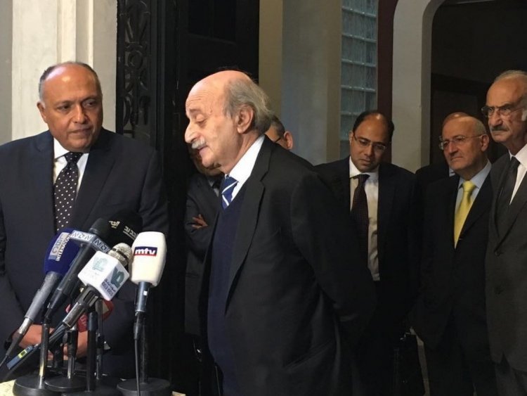 إنتهاء لقاء جنبلاط - شكري في كليمنصو... ولا تصريح