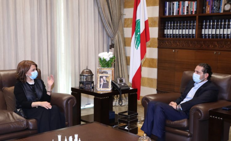 الحريري استقبل ماجدة الرومي وشقيقها عوض
