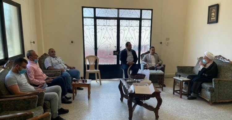 وفد من القومي زار إمام مدينة النبطية مهنئا بالفطر
