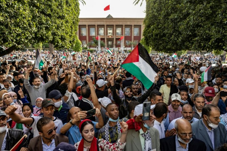 تظاهرات دعماً للفلسطينيين في عدد من المدن المغربية
