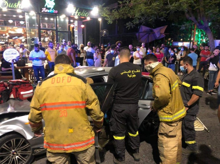 جريحان في حادث سير على الطريق البحرية في جونية