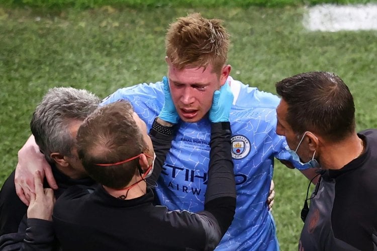 دوري أبطال أوروبا: دي بروين يعاني من كسرين في الوجه