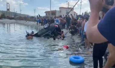 وفاة شخصين واصابة امرأة جراء انزلاق سيارتهم وسقوطها في بركة  مياه  زراعية