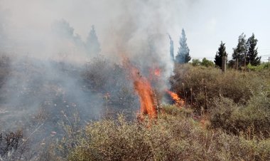 حريق في الريحانية خراج بلدة ببنين