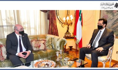 دياب استقبل السفير البريطاني في لبنان مارتين لوغدين