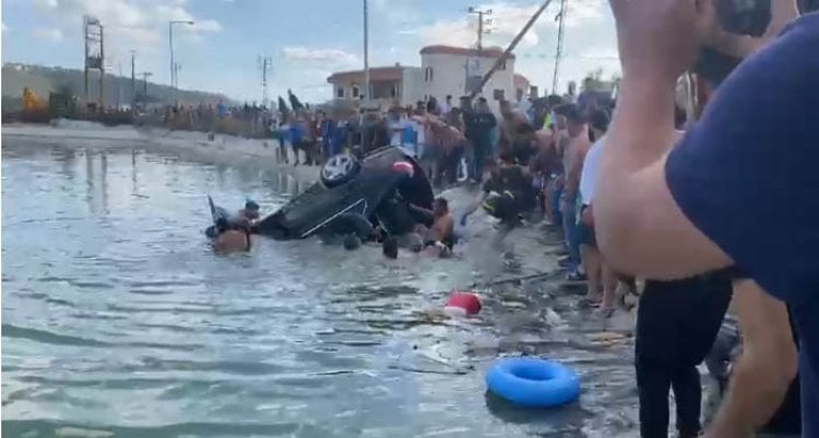 وفاة شخصين واصابة امرأة جراء انزلاق سيارتهم وسقوطها في بركة  مياه  زراعية