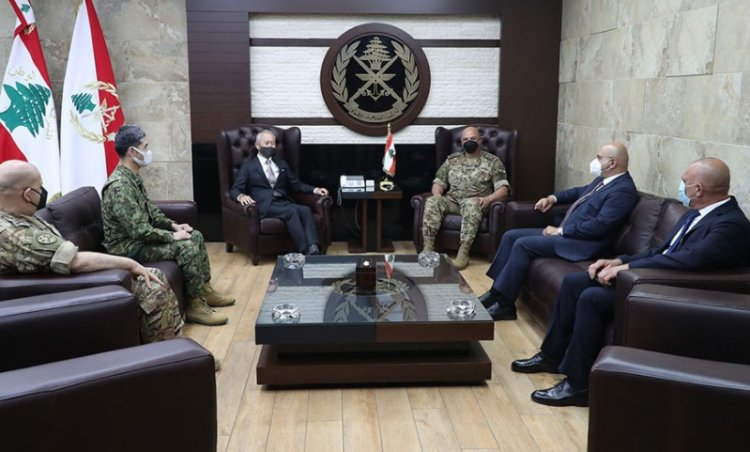 قائد الجيش استقبل ديل كول والسفير الياباني في لبنان