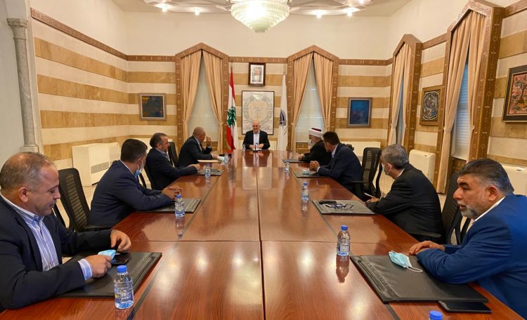 فهمي  استقبل النائبة عز الدين وعرض مع وفد اتحاد بلديات وسط وساحل القيطع شؤونا انمائية