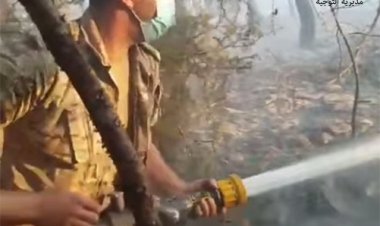 بالصور: اربع طوافات تابعة للجيش تعمل على اخماد الحرائق التي اندلعت في جبل اكروم -عكار