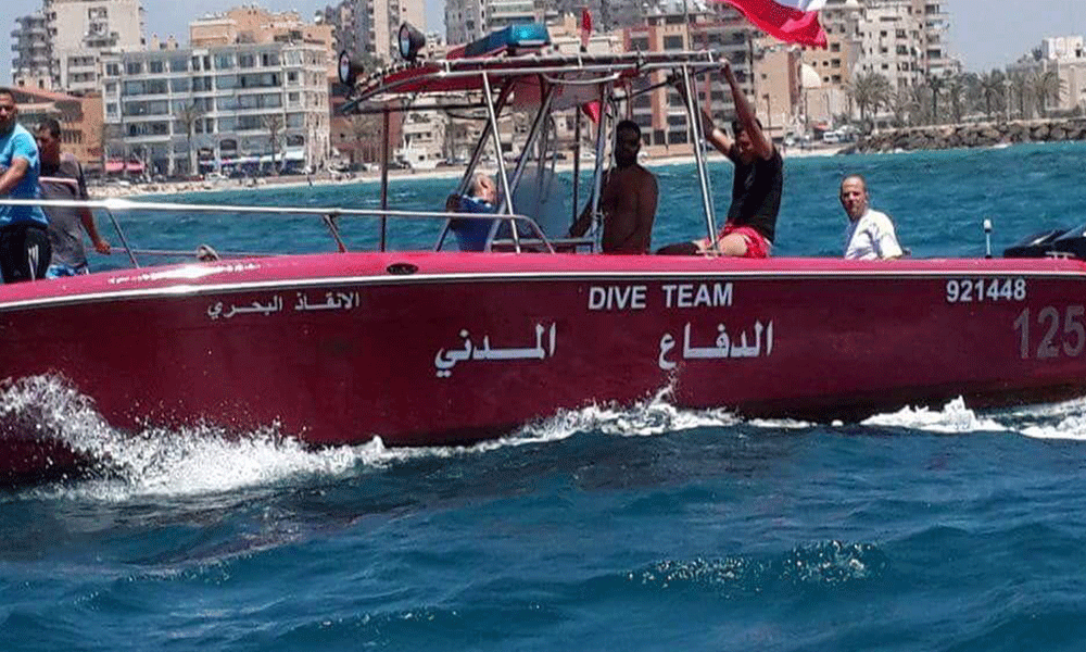 إنقاذ 3 أشخاص تعرضا للغرق قبالة شاطىء العقيبة كسروان