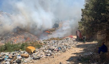 حريق كبير في مكب نفايات في فنيدق عكار