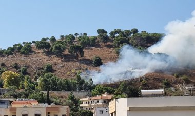 حريق كبير في جبل الرويس المشرف على النبطية
