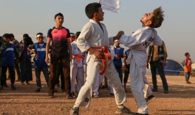 أولمبياد الخيام للأطفال اللاجئين في شمال غرب سوريا