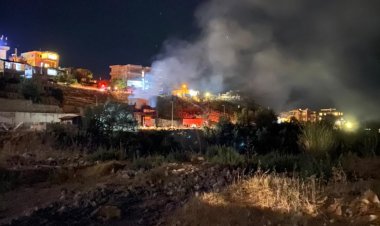 بالفيديو: حريق وسماع دوي انفجار  في  إحدى المحطات في بلدة بشرّي