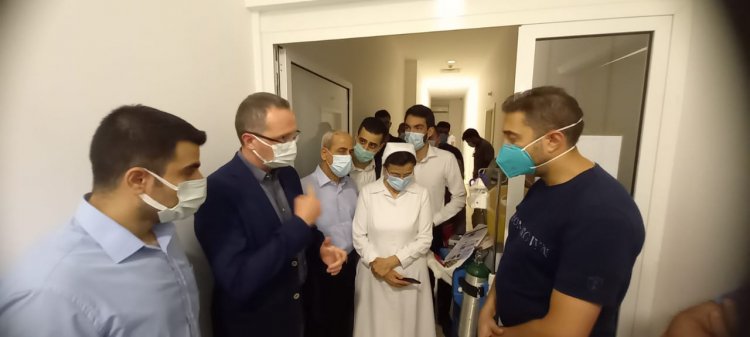 اللواء خير والسفير التركي تفقدا مستشفى الجعيتاوي واطلعا على أوضاع المصابين