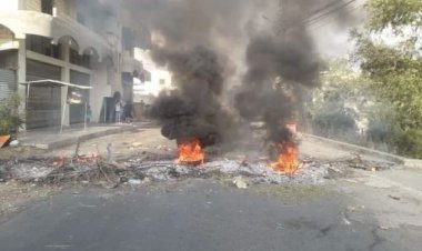 قطع الطريق في انصارية ومفرق الصرفند البحري  احتجاجا على انقطاع الكهرباء