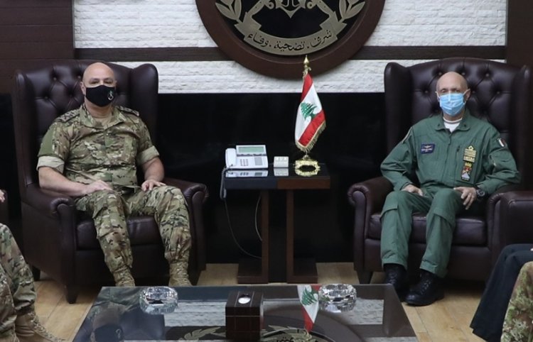 قائد الجيش التقى رئيس أركان الدفاع الايطالي وقائد القوات البحرية الأميركية