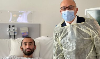 الجندي حسام الأحمد يعود الى لبنان بعد علاجه  إثر إصابته في انفجار التليل في أبوظبي