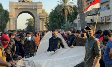 تظاهرة جديدة أمام المنطقة الخضراء في بغداد احتجاجاً على "تزوير" نتائج الانتخابات التشريعية