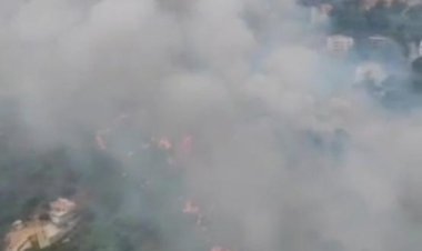 بالصور: القوات الجوية تشاركان في عمليات اخماد الحرائق في منطقة بيت مري