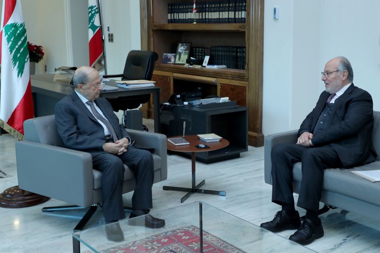 عون عرض مع الحلبي للأوضاع التربوية وطلب من الابيض إعادة فتح قسم كورونا في مستشفى الهراوي