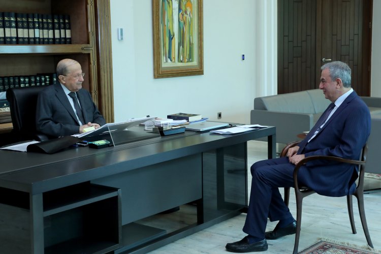 عون يعرض والخازن التحضيرات لزيارة وزير خارجية الفاتيكان