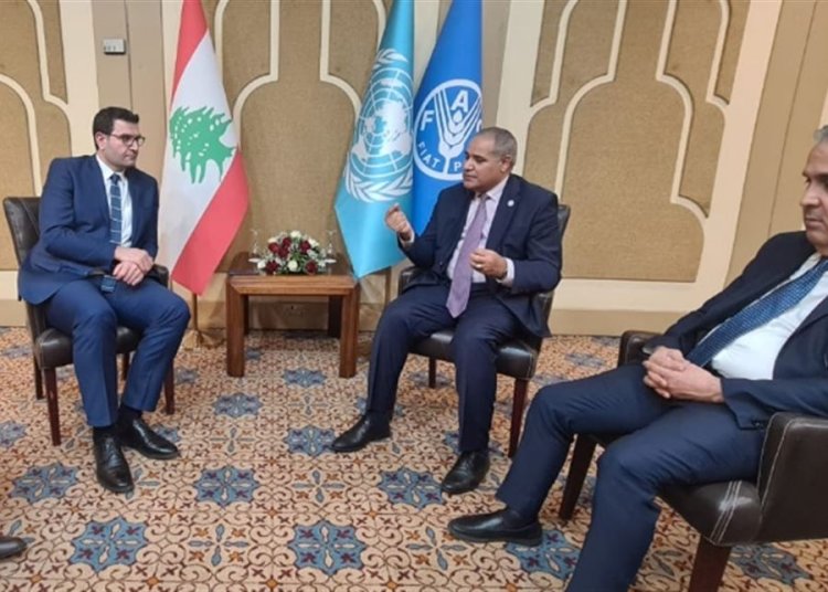 الحاج حسن يلتقي الممثل الاقليمي لمنظمة الفاو