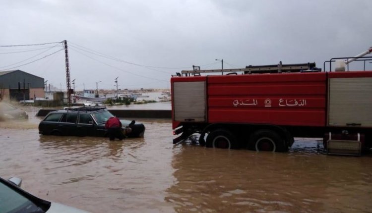 سيول غزيرة في عكار وتدخل عناصر الدفاع المدني