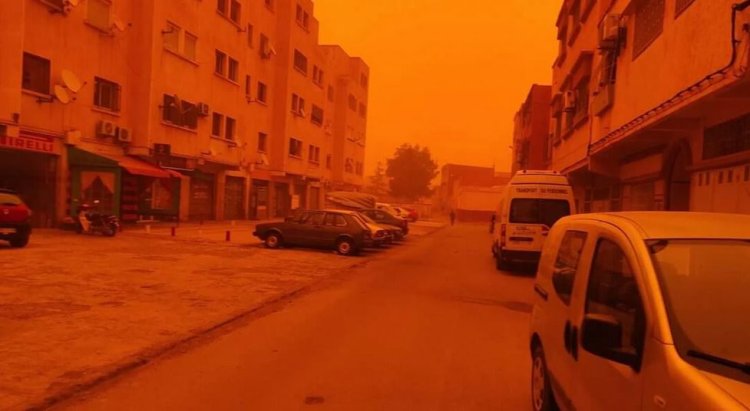 ظاهرة مناخية نادرة تلون سماء مدن مغربية