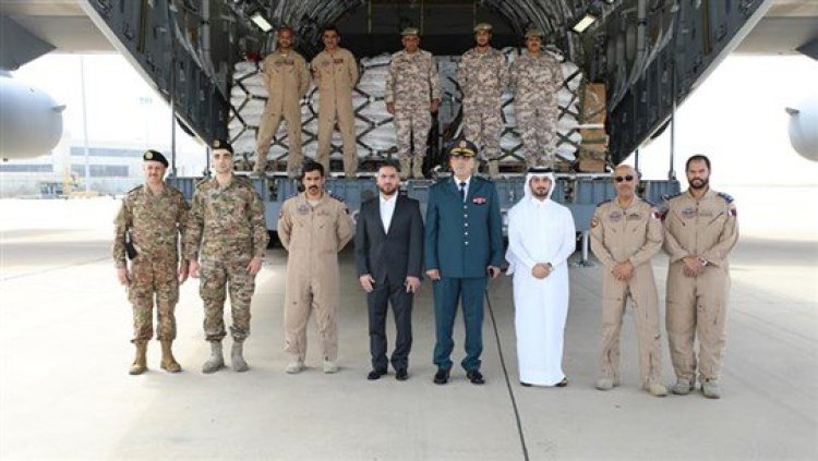 الجيش تسلم 70 طناً من المواد الغذائية المقدمة من قطر