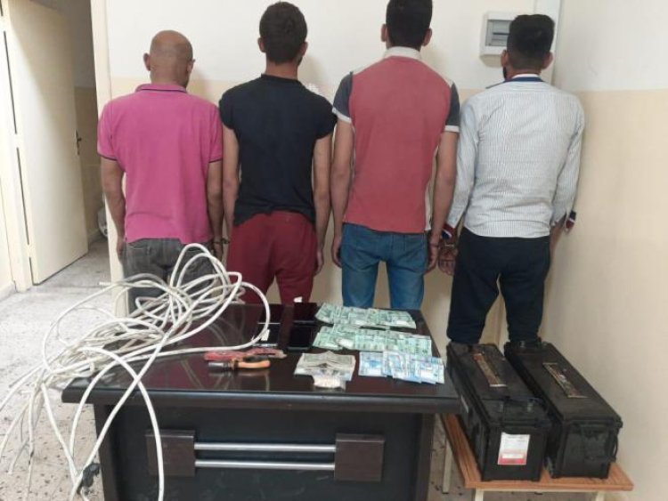 القاء القبض على عصابة  أثناء تنفيذهم عملية سرقة
