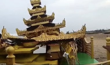 بعد الإعصار.. عربة ذهبية غامضة تظهر على الساحل الهندي