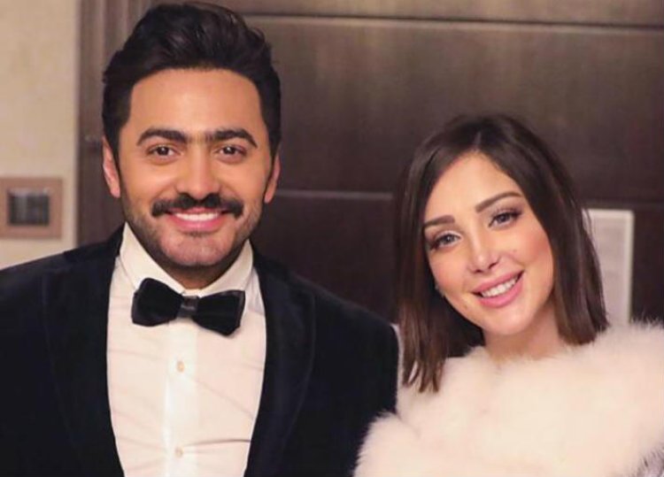 تامر حسني يرد على خبر انفصاله عن بسمة بوسيل !