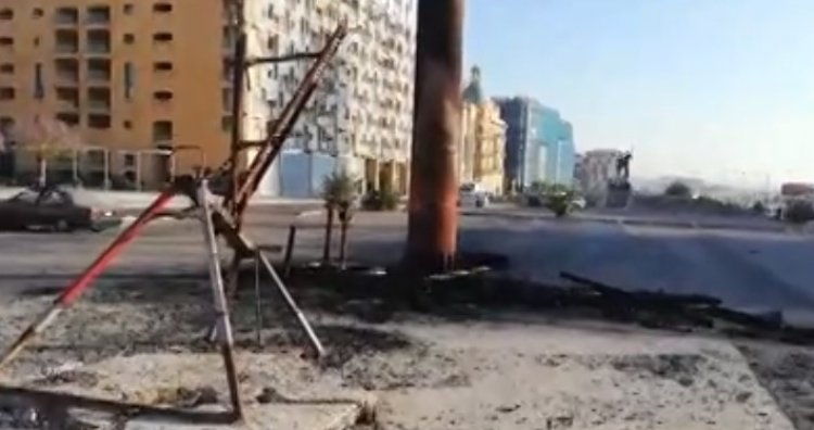 إحراق قبضة الثورة في بيروت صباح اليوم!