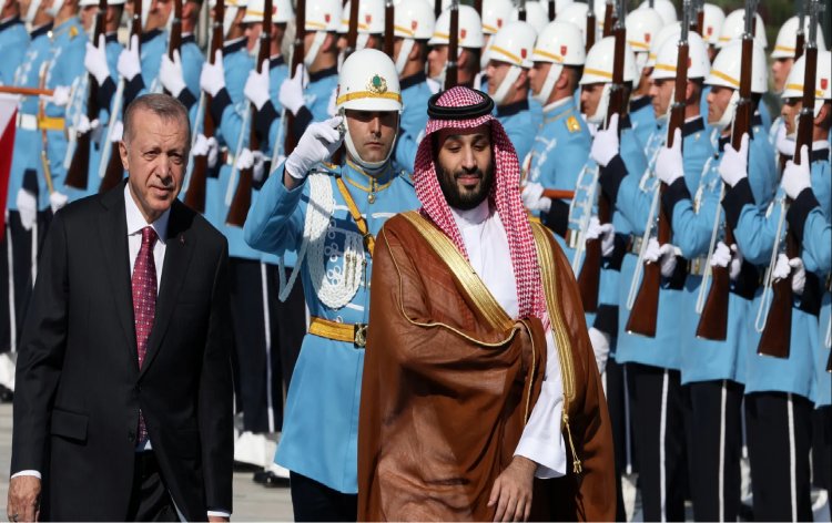 الرئيس التركي يستقبل ولي العهد السعودي بأنقرة