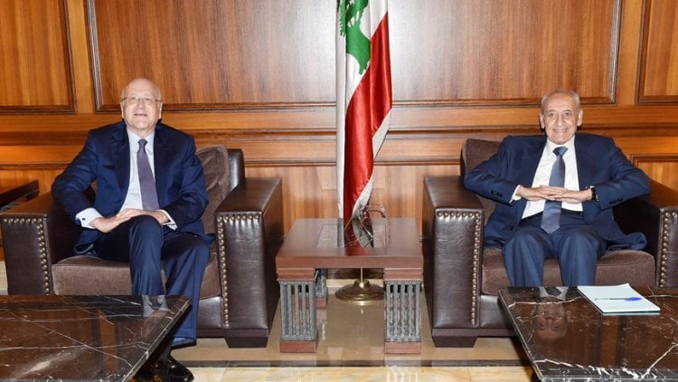 بري وميقاتي على طاولة البحث في اخر التطورات..