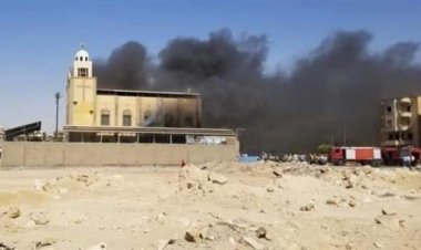 كنيسة جديدة في مصر تلتهمها النيران
