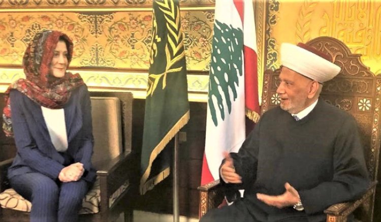 المفتي دريان يبحث مع شيا في اوضاع لبنان والمنطقة